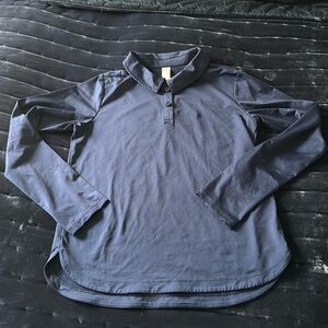 Athleta girls Long sleeve navy polo size L/12